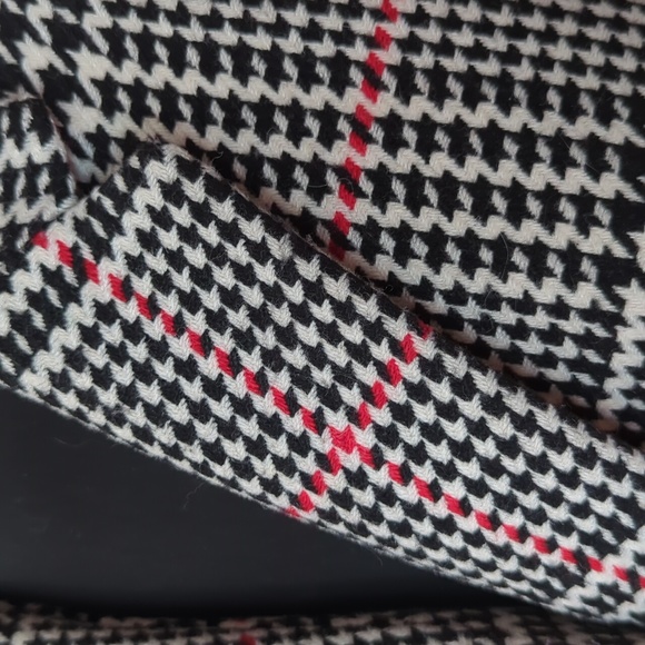 Talbots Black and White Plaid Blazer Houndstooth - Picture 5 of 10